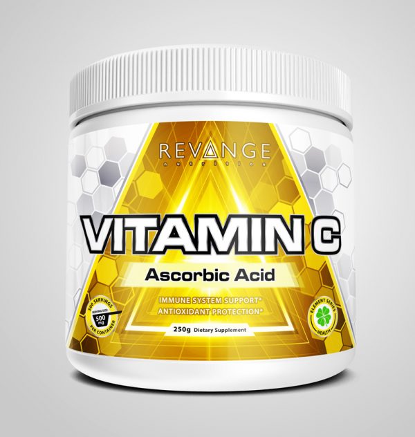 VITAMIN-C Ascorbic Acid 250 gram tub with 500 mg scoops. Extreme Immune system support and Antioxidant Protection.